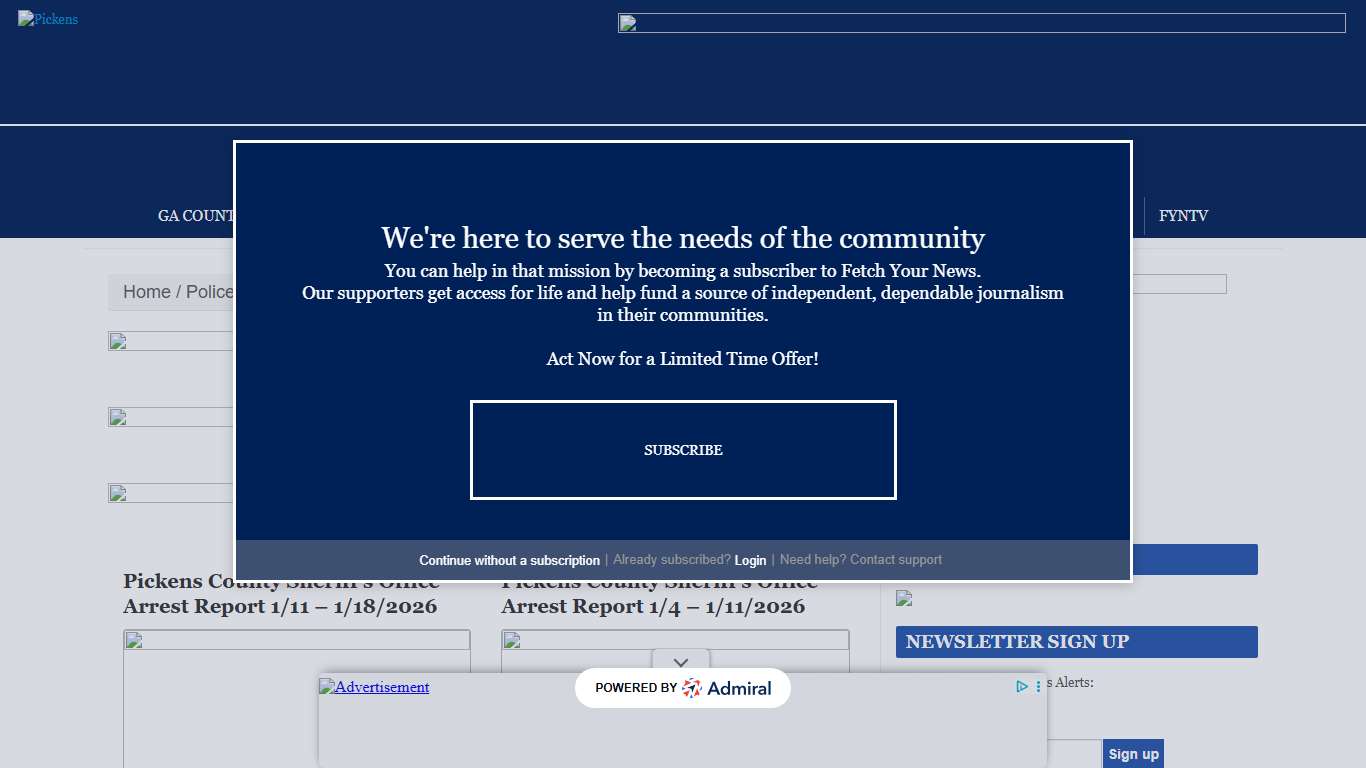 Arrest Reports Archives - PickensPickens